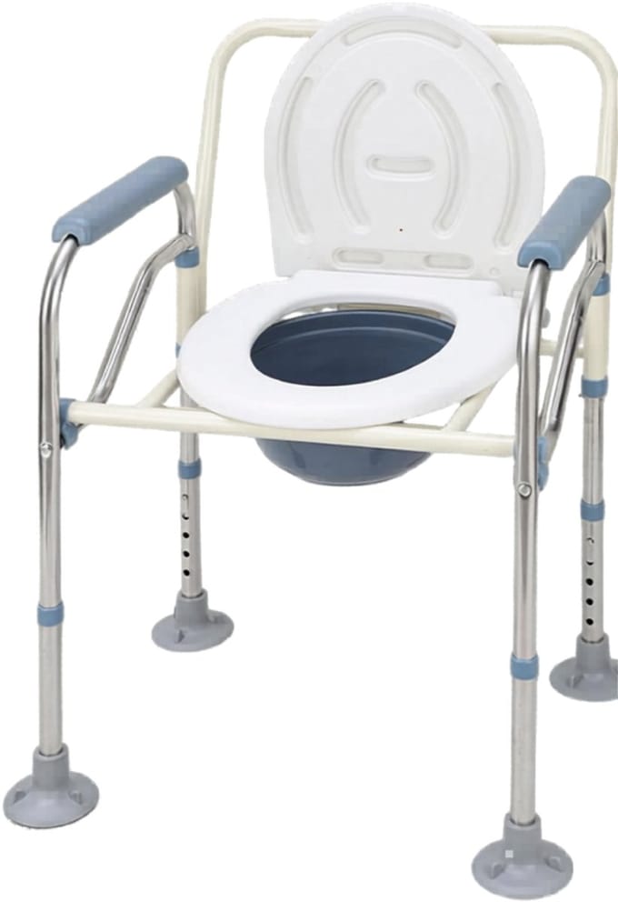 AHD® Commode - Toiletstoel - Toiletverhoger - Wit - 52cm x 17cm x 76cm