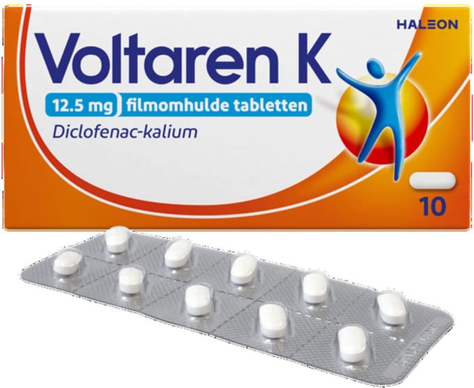Voltaren K 12,5mg pijnstiller, Tabletten Diclofenac, 10 stuks
