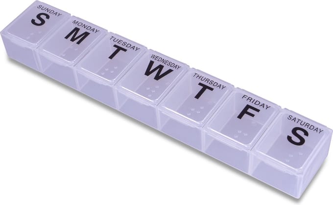 Pillendoos extra large - 28 x 5.1 x 3.1 cm