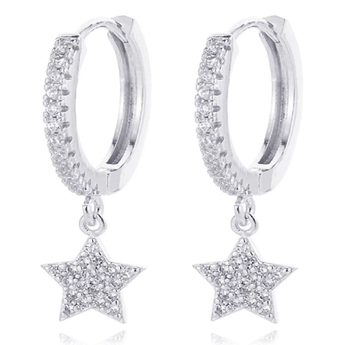 LGT JWLS Oorringen met Ster Hanger - Star Silver