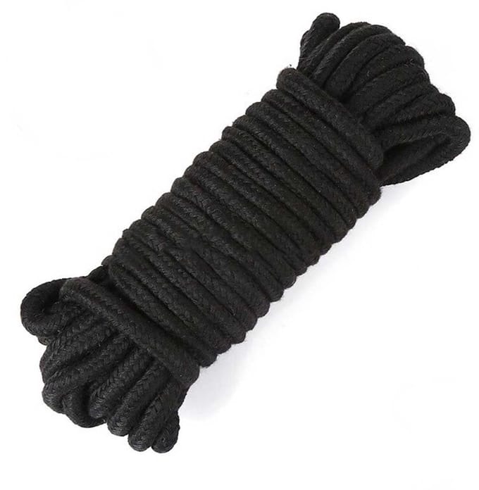 Zacht Bondage Touw - BDSM - 10 meter - Stevig - Zwart - Katoen