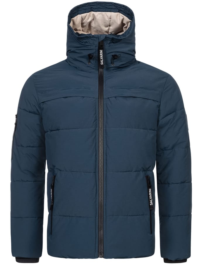 Alessandro Salvarini heren gewatteerde winterjas AS-334 met gevoerde capuchon