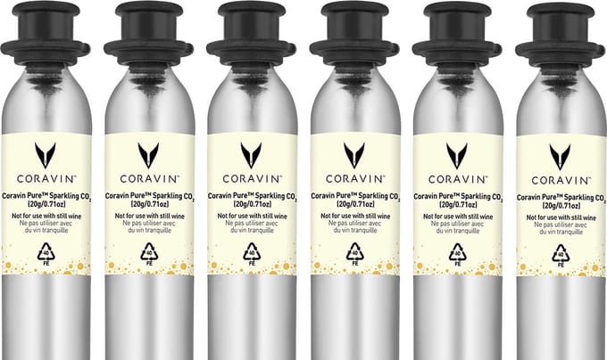 Coravin Pure Sparkling CO2 capsules 6 stuks - 20g/27ml