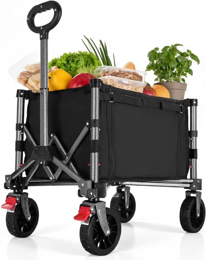 MRKK® Bolderkar Opvouwbaar Luchtbanden - Strandwagen - Bolderwagen