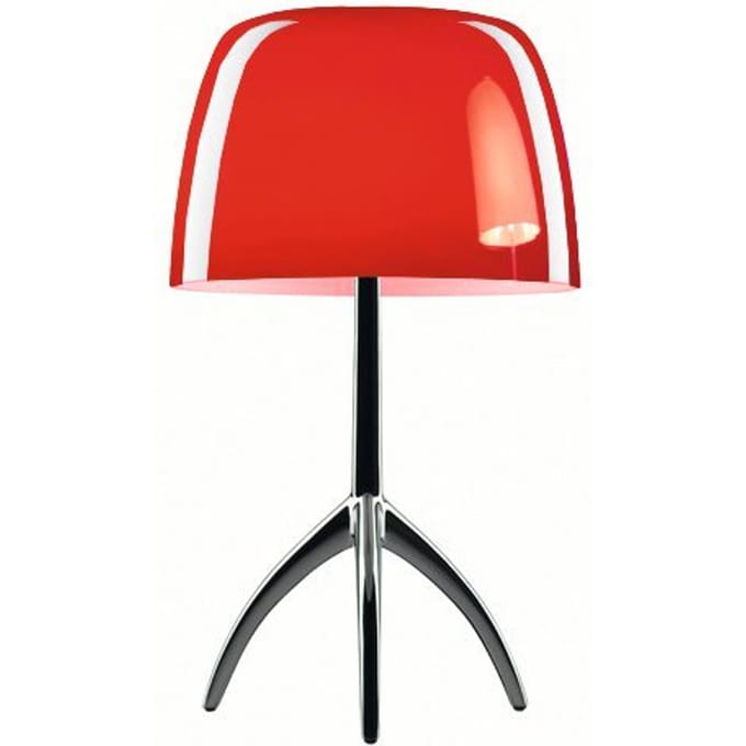 Foscarini - Lumiere grande tafellamp - ciliegia - niet dimbaar - Cromo Nero - rood