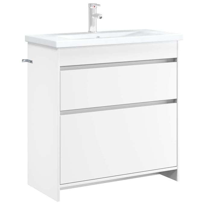 vidaXL - Badkamer - Onder - Het - Wastafel - Kast - Wit - 78,5 - x - 37,5 - x - 81 - cm