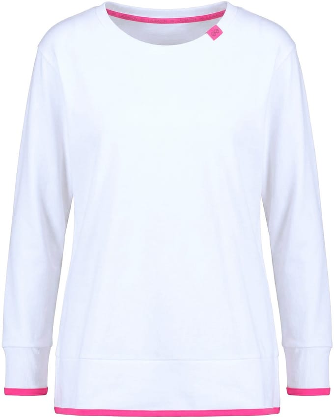 Laurasøn - Dames - Sweatshirt ronde hals rugprint - Off-white - Maat 48+