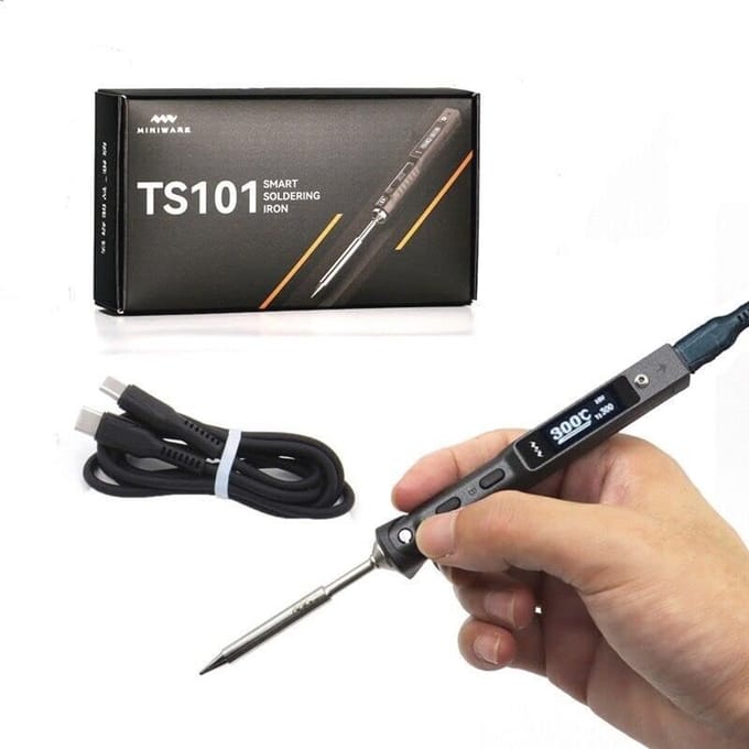 Draagbare Digitale Soldeerbout met OLED Scherm en Instelbare Temperatuur 50-400 °C