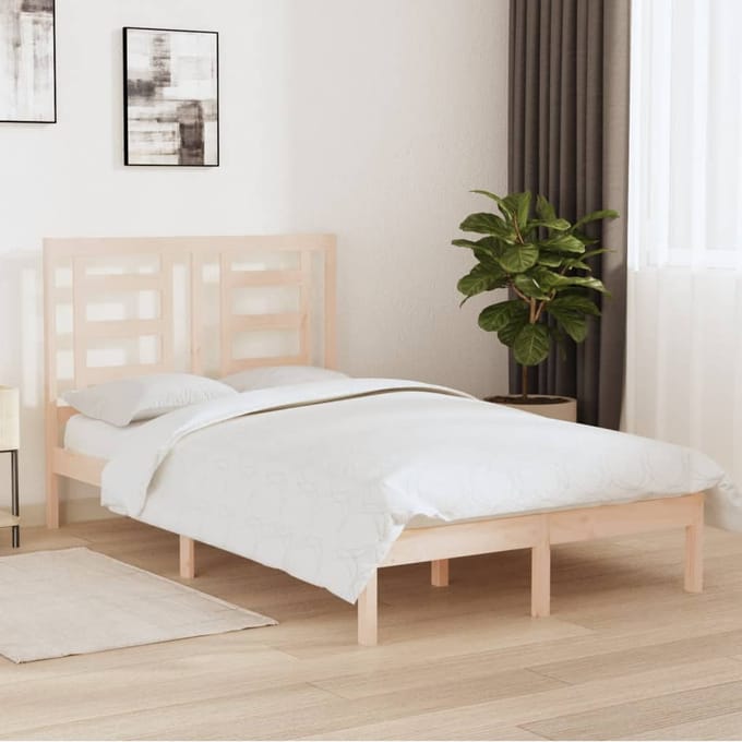 vidaXL - Bedframe - massief - hout - 120x190 - cm