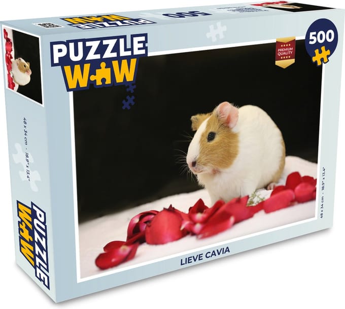 Puzzel Lieve cavia - Legpuzzel - Puzzel 500 stukjes