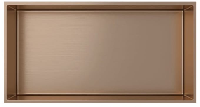 ALONI inbouwnis – 30x60x7 cm – geborsteld koper