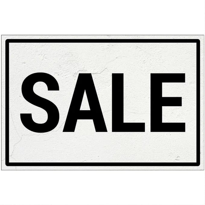 Sale bord | Forex Re materiaal | 30 x 20 cm