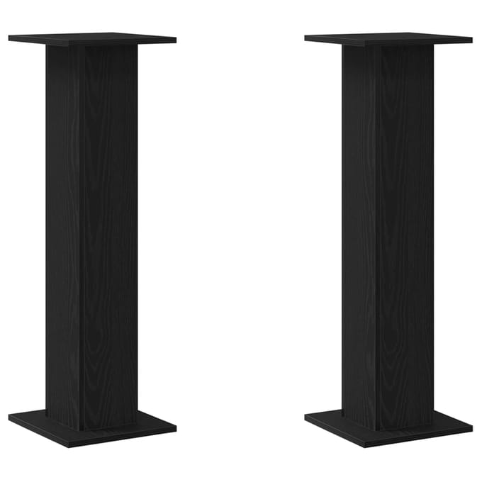 vidaXL Luidspreker standaards 2 st Zwart Eiken 30 x 30 x 95 cm