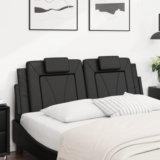 vidaXL Hoofdbordkussen "Viana" 152 cm kunstleer zwart