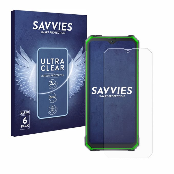 Savvies - Screenprotector voor Blackview BV7100 - Folie Beschermfolie transparant 6 Stuks