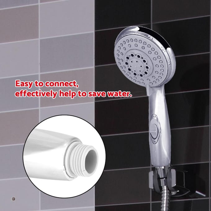 ABS Kunststof Handdouchekop 5 Sproeistanden met Schakelaar Huis Badkamer Accessoire white
