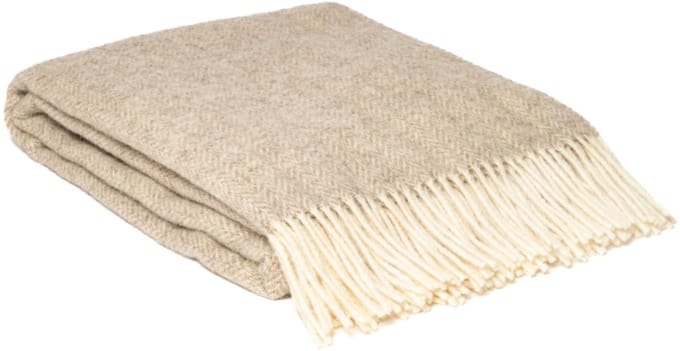 WOOOL Plaid - Zelandia Lux (Beige) - 140x200cm - 100% Wol