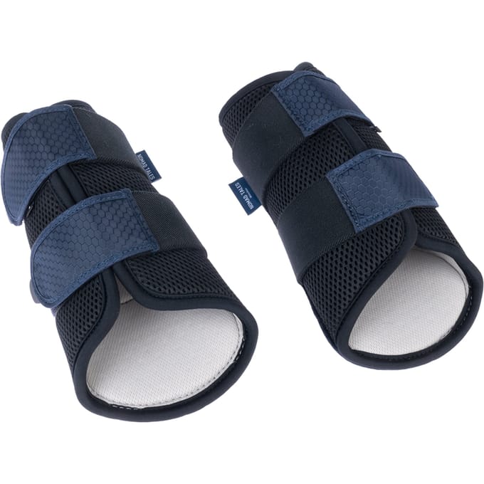 2x Nomad Tales beenkappen van elastaan, marineblauw maat L Paard