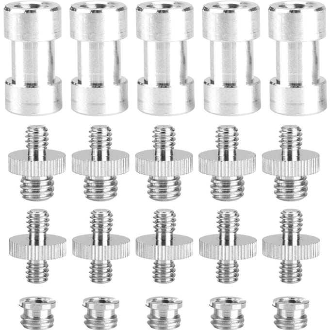 Adaptateur fileté mâle/femelle, 20 pièces, 1/4 /3/8 , vis, accessoire white