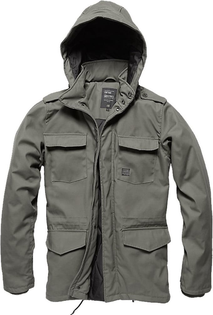 Vintage Industries Winterjas Darren Parka Grijs