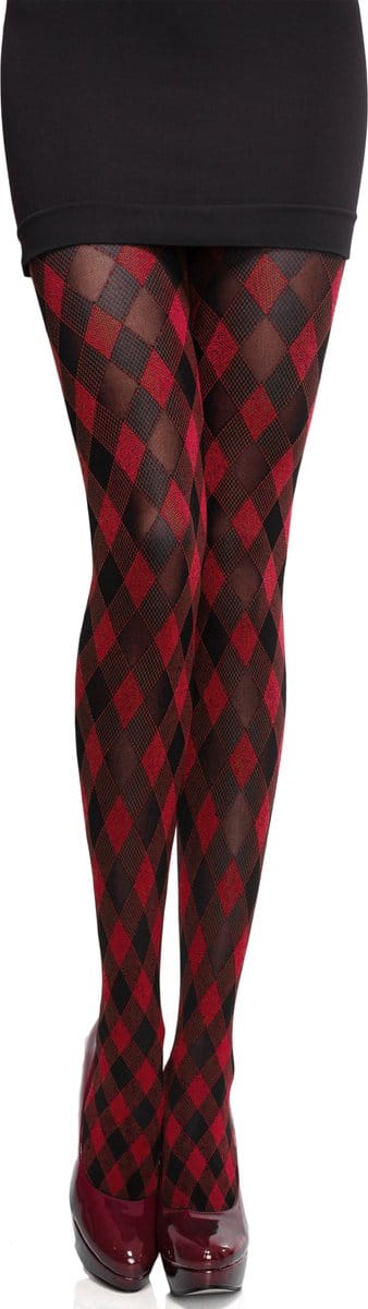 Merry Style MS-GB-317 Dames Panty - 60 DEN- Gedessineerd - 3D-technologie - Polyamide - Rood - XL