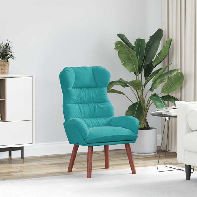 vidaXL - Fauteuil - Turquoise - 69 - x - 74 - x - 93 - cm - Fluweel