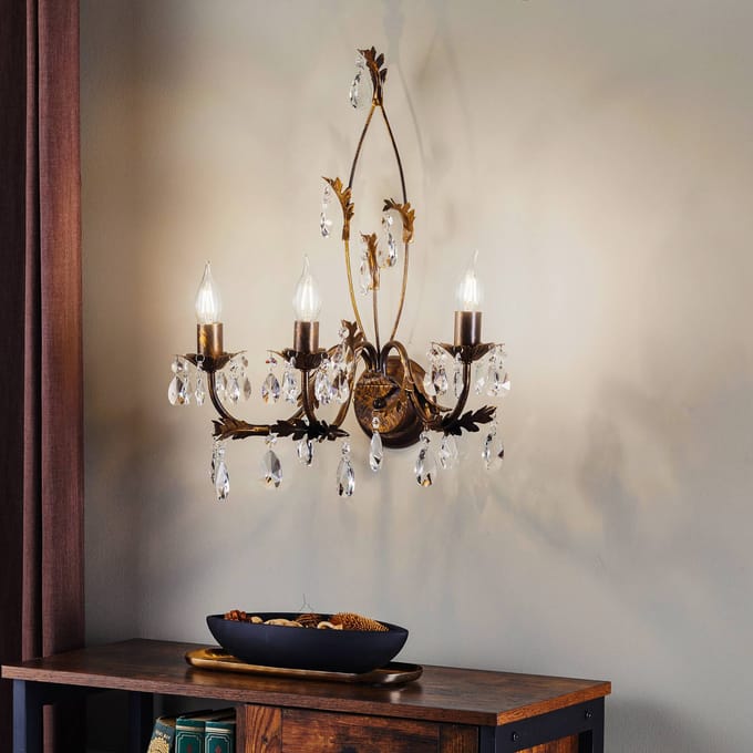 ONLI Wandlamp Teresa als luster, 3-lamps