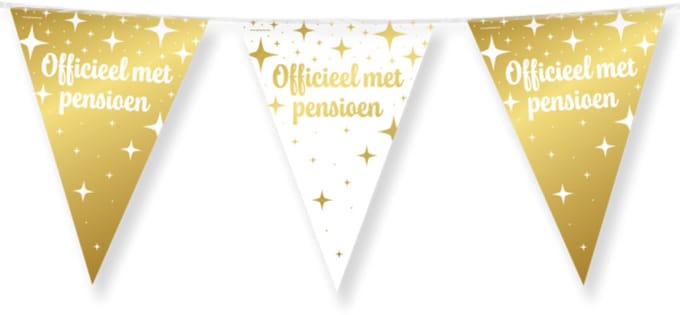 Vlaggenlijn Fancy - Pensioen - Wit-Goud