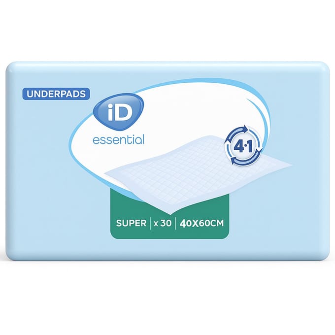 ID Essential Underpads Super 40 x 60 cm - 9 paquets de 30 protections