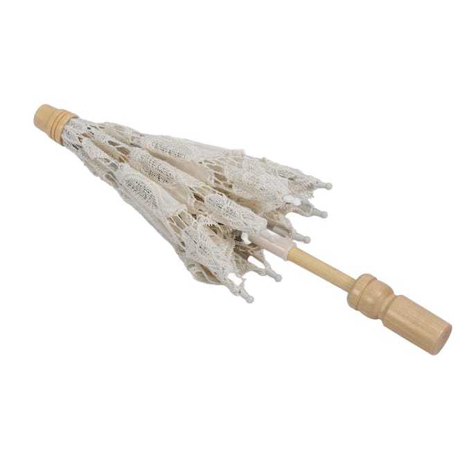Kant Trouwparaplu Bruiloft Bruids Kant Paraplu Decoratieve DIY Paraplu Fotografie Requisiet voor wit