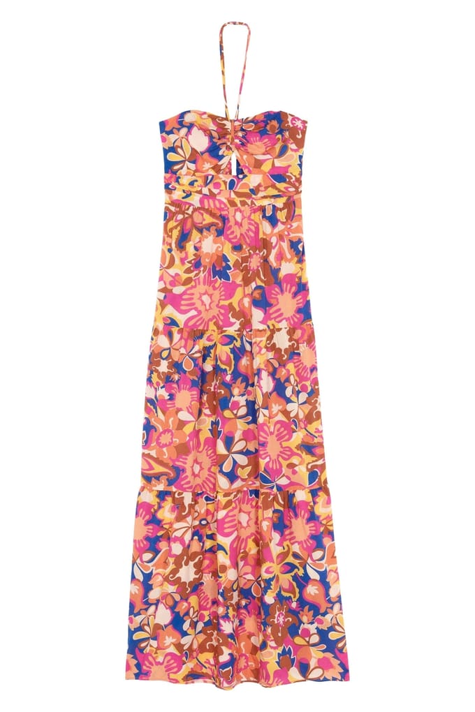 BA&SH Robe Safia Rose Maat: M | Maxi Jurken Outlet | Dames | Blauw
