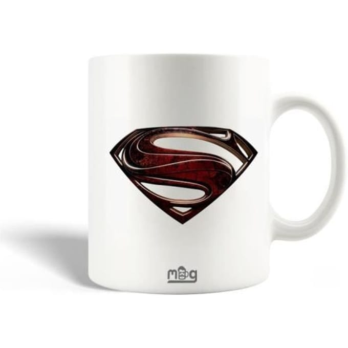Mug en Céramique - Superman - 30cl - Blanc - Compatible Lave-Vaisselle - Hauteur 9,5 cm