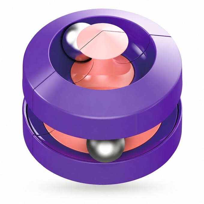 Stressverlagende spinner – compact fidgetspeeltje - Paars
