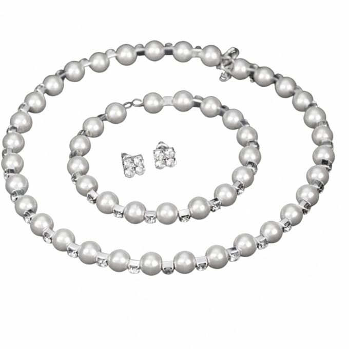 3-Delige synthetische parel set- Spang - Charme Bijoux