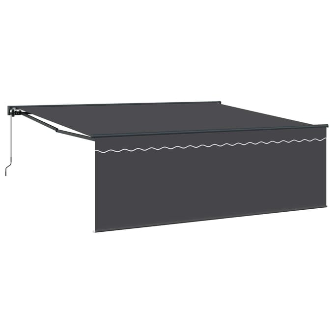 vidaXL Zijde Frame Geel en Wit 350 x 250 cm Polyester met PU-coating