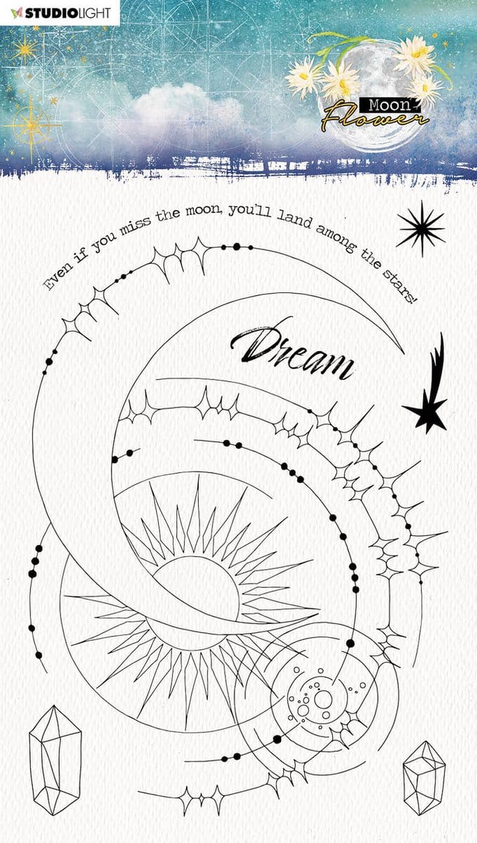 Studio Light Moon flower collection clear stamp Dream nr.1
