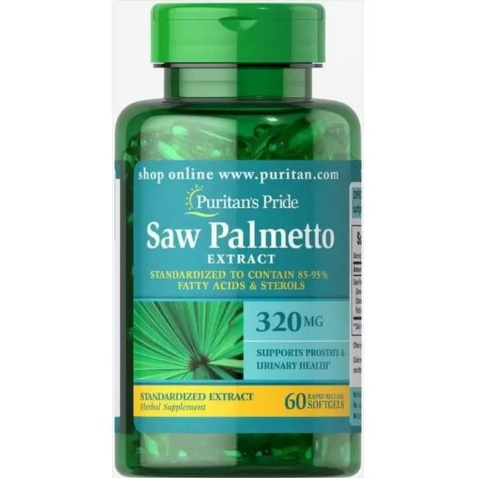 Puritans Pride - Zaagpalmetto Gestandaardiseerd Extract 320 mg, 60 Softgels