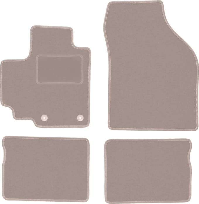 Beige velours matten voor: Suzuki Celerio hatchback (2014-)