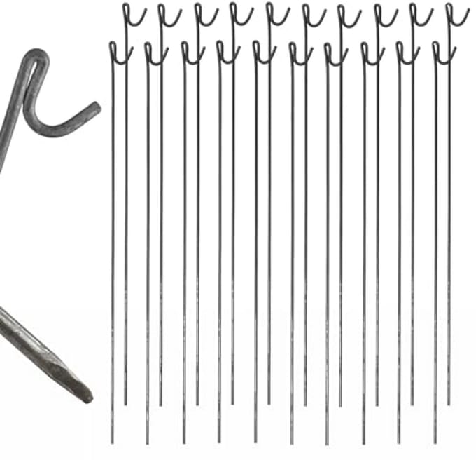Stalen Hekpennen 1150mm x 8mm - Non-Galvanized (20 Stuks)