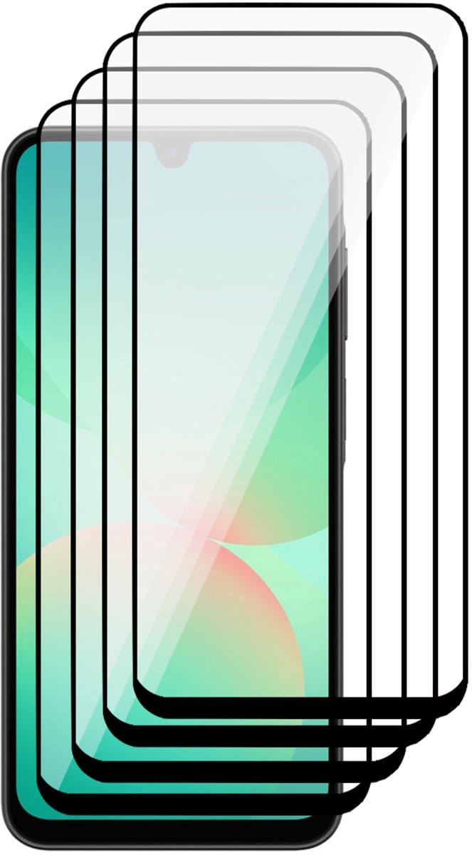 Screenprotector geschikt voor Samsung Galaxy A17 5G / A26 / A16 - 4x Volledig Dekkend Glas Screen Protector