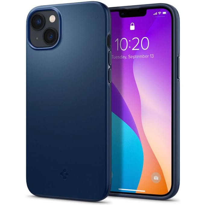 Spigen Thin Fit - Étui Pour iPhone 15 Plus / iPhone 14 Plus (Granatowy)