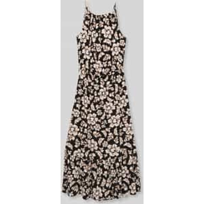 Tom Tailor - Maxijurk van viscose - Maat 36 - black big flower design
