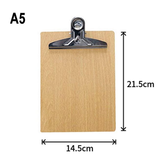 Presse-papiers en bois A4/A5, classeur, billets, documents, fichiers, bloc-notes, bureau, école, tableau d'écriture, support à pince, papeterie beige