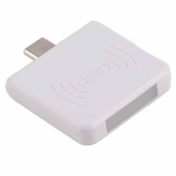 Contactloze Kaartlezer Hoge Frequentie ID Mobiele Telefoon Smart Mini Kaartlezer Mini Type C Wit wit