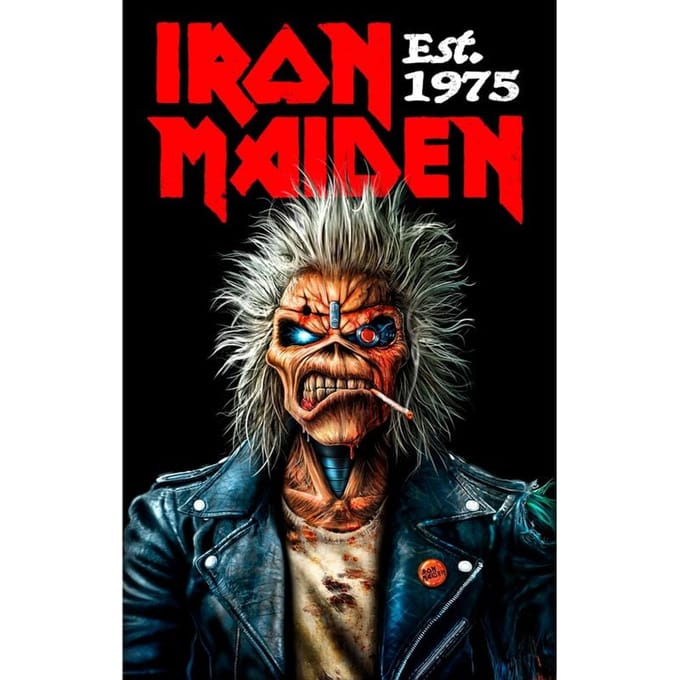Iron Maiden Est. 1975 Unisex Vlag - meerkleurig - Standard