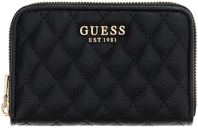 GUESS portemonnee Atabey SLG Medium Zip Around Wallet Black zwart