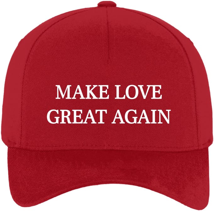 Make love great again pet - rood - statement - Amerika - liefde - love