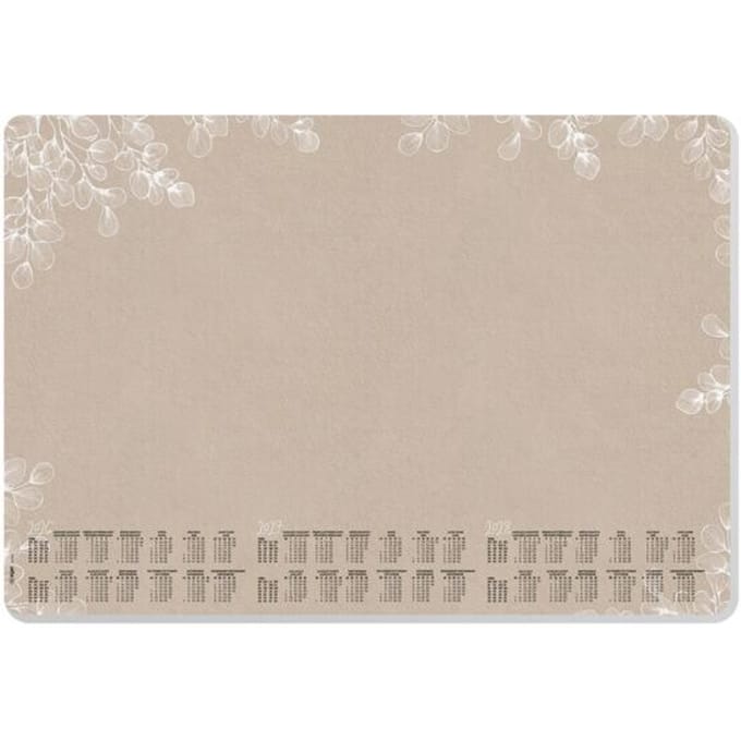Sigel schrijfblok, eucalyptusbladeren, bruin/wit/zwart, ca. A2, kalender 2026/2027/2028, DE/EN/FR/NL, 30 vel