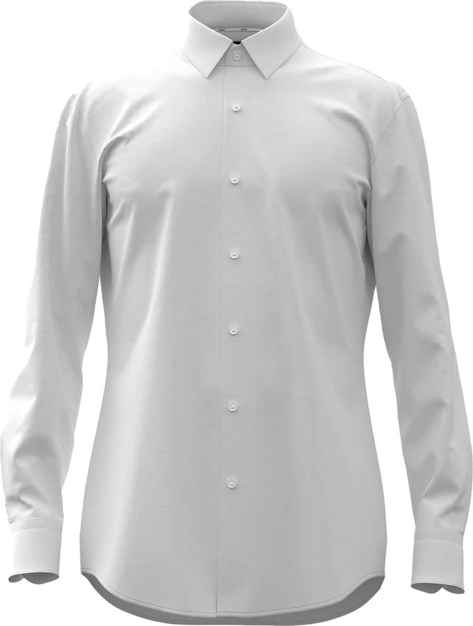 BOSS Hank-s slim fit overhemd - structuur - wit - Strijkvriendelijk - Boordmaat: 40