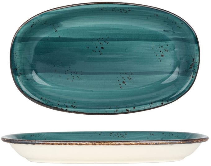 By Bone Serveerschaal - Harmony Tropical - Porselein - 29x17.5 cm - set van 2